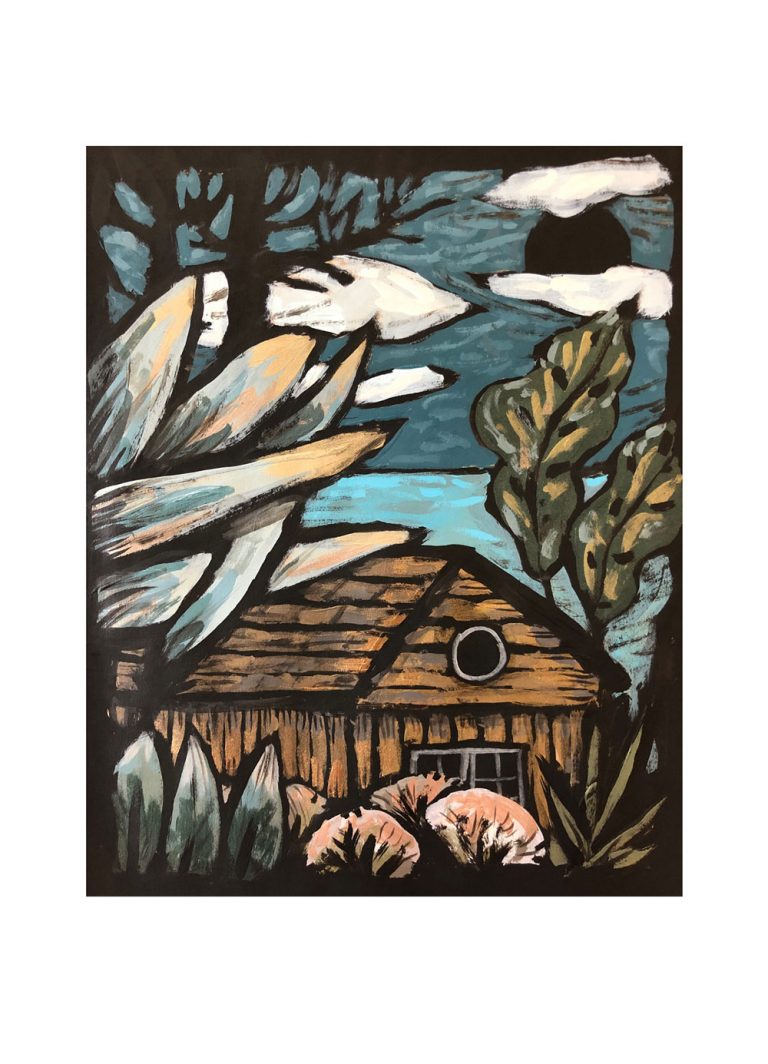 Vent d’or — œuvre de Pauline Beugniot, artiste peintre dans le Médoc