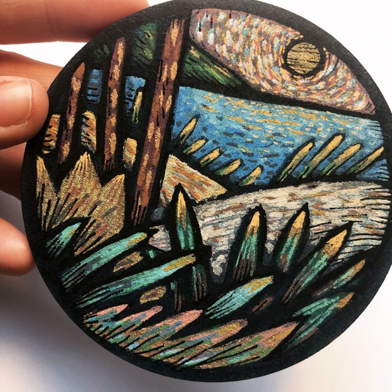 Eveil — œuvre de Pauline Beugniot, artiste peintre dans le Médoc