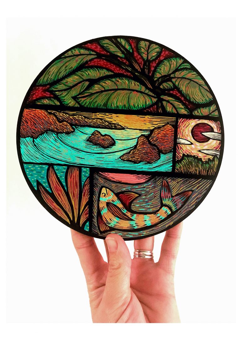 De la mer au cours d’eau — œuvre de Pauline Beugniot, artiste peintre dans le Médoc