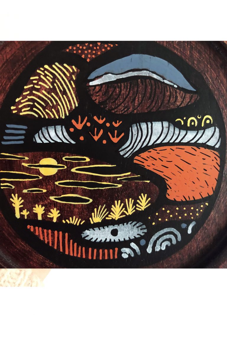 Lilou bois — œuvre de Pauline Beugniot, artiste peintre dans le Médoc