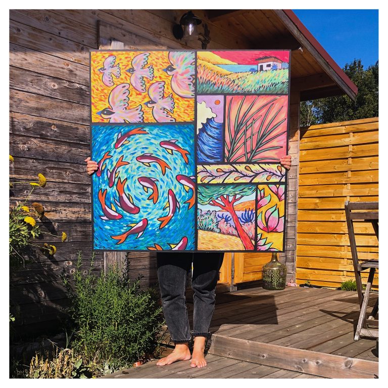 Tourbillon — œuvre de Pauline Beugniot, artiste peintre dans le Médoc