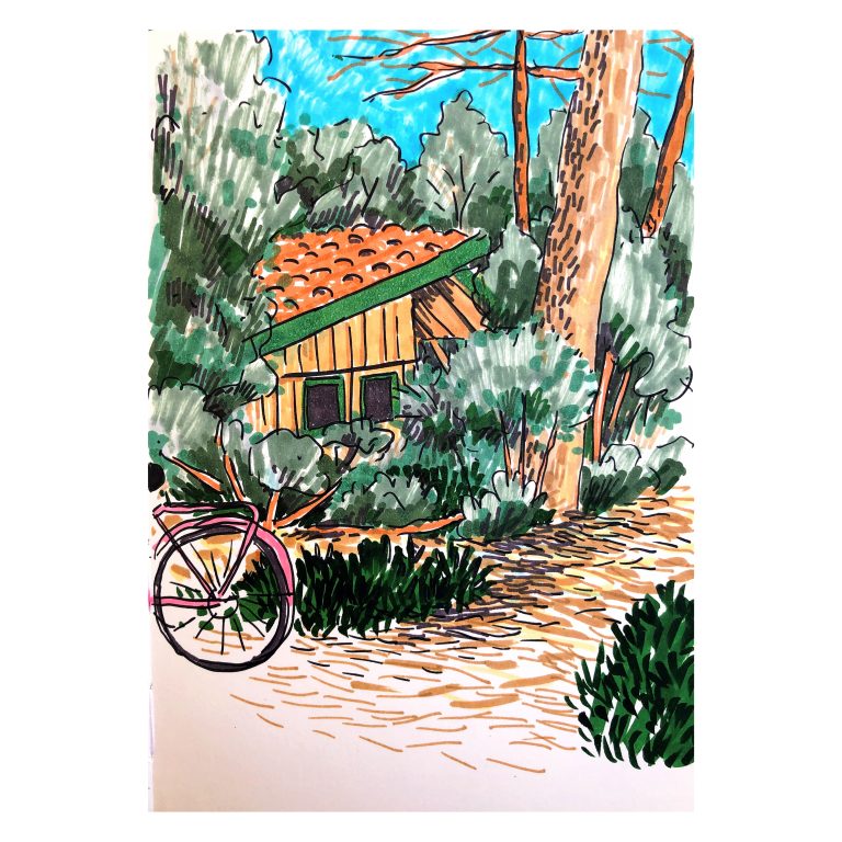 Extrait de carnet — œuvre de Pauline Beugniot, artiste peintre dans le Médoc