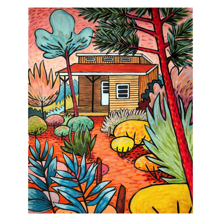 Je m’y suis réfugié pendant ton voyage en Guyane — œuvre de Pauline Beugniot, artiste peintre dans le Médoc