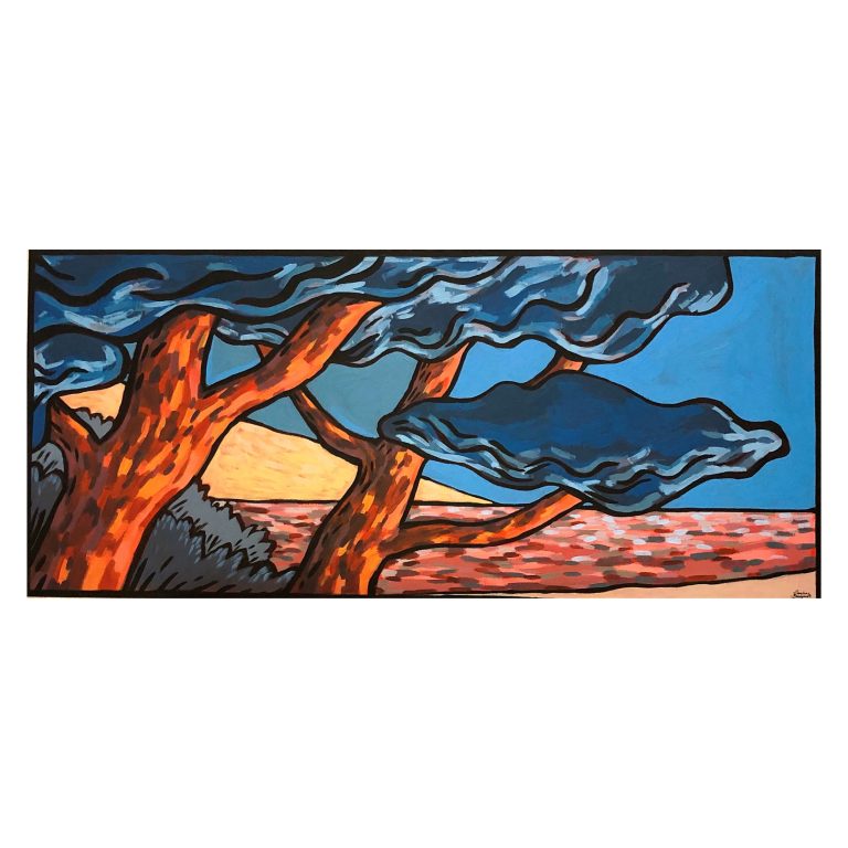 Le bleu de ton coeur — œuvre de Pauline Beugniot, artiste peintre dans le Médoc