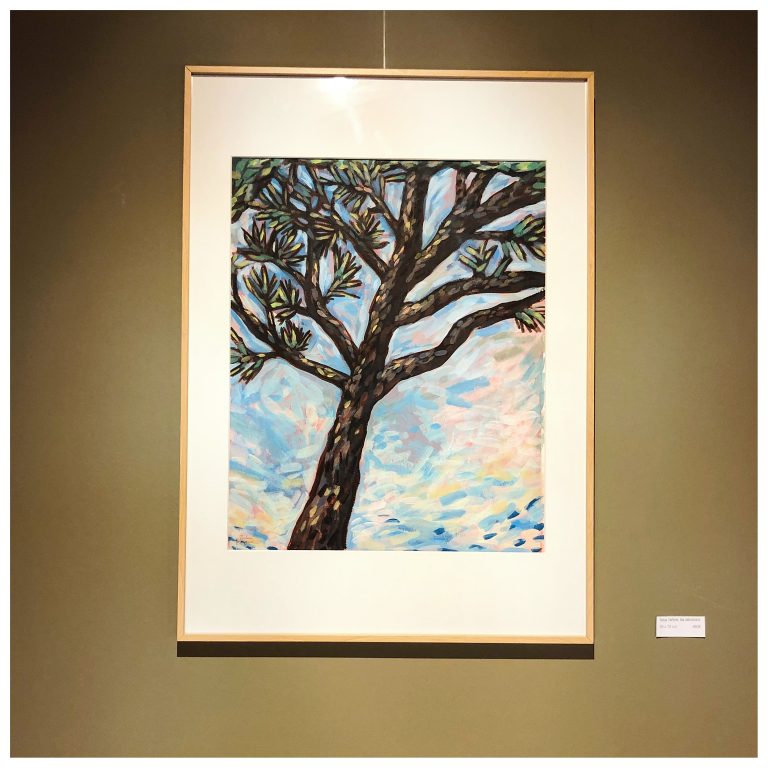 Sous l’arbre, les décisions — œuvre de Pauline Beugniot, artiste peintre dans le Médoc