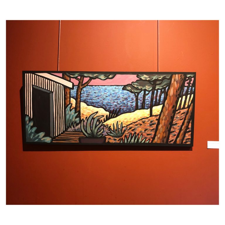 Vent mauve et murmures nacrés — œuvre de Pauline Beugniot, artiste peintre dans le Médoc