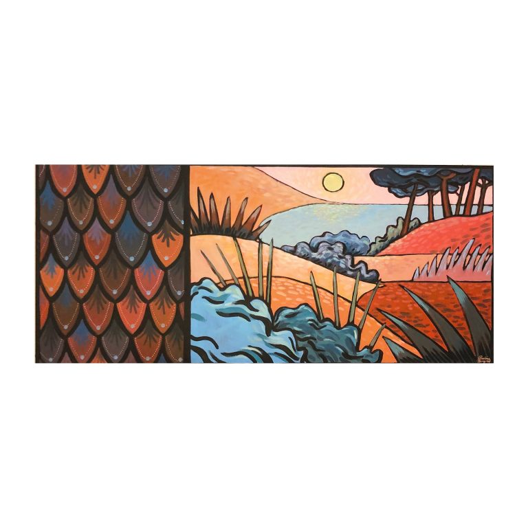 Parfum des pins — œuvre de Pauline Beugniot, artiste peintre dans le Médoc