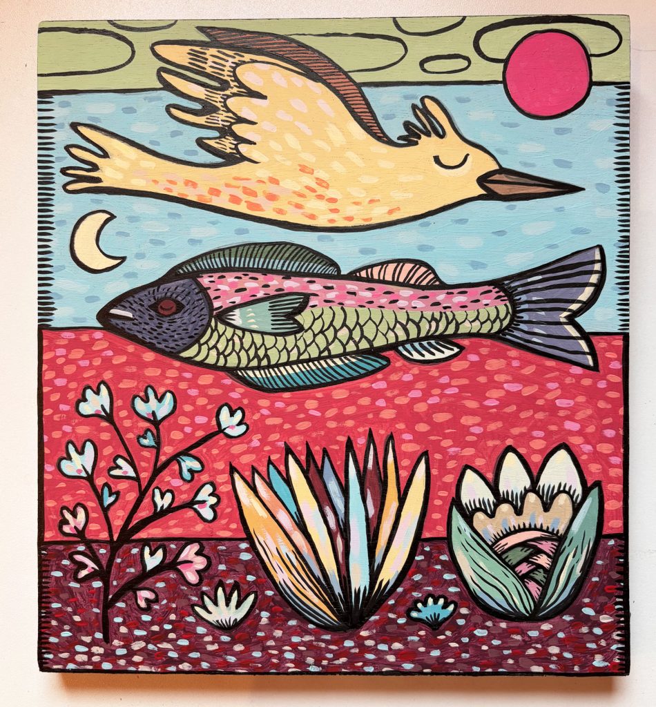 Instant — peinture de Pauline Beugniot, artiste peintre Médoc